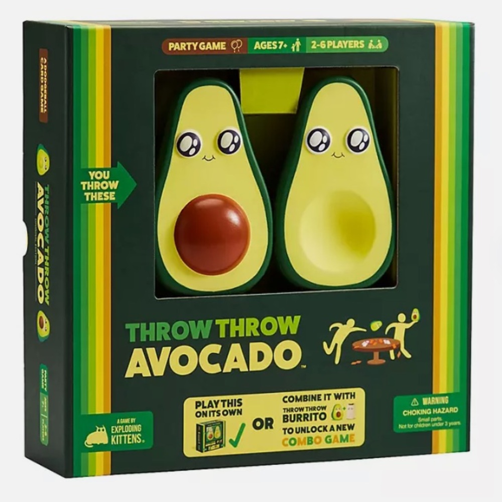 Throw Throw Avocado by Exploding Kittens - A Dodgeball Card Action Party Game